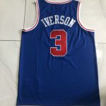 NBA Allen Iverson 3 Philadelphia 76ers 1996-97 Swingman NBA Maillot Bleu